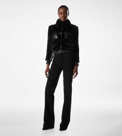 SHEARLING & LEATHER WESTERN JACKET image number 2