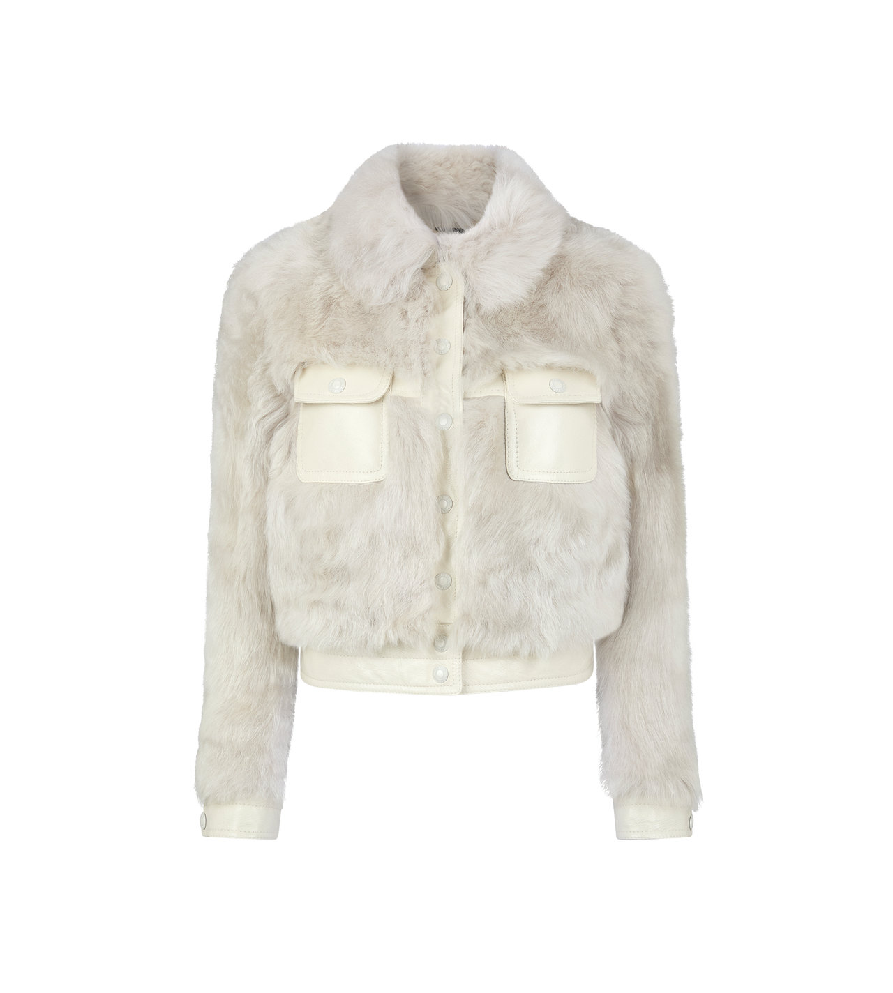 SOFT SHEARLING & GRAIN LUX GOAT LEATHER WESTERN JACKET image number 0