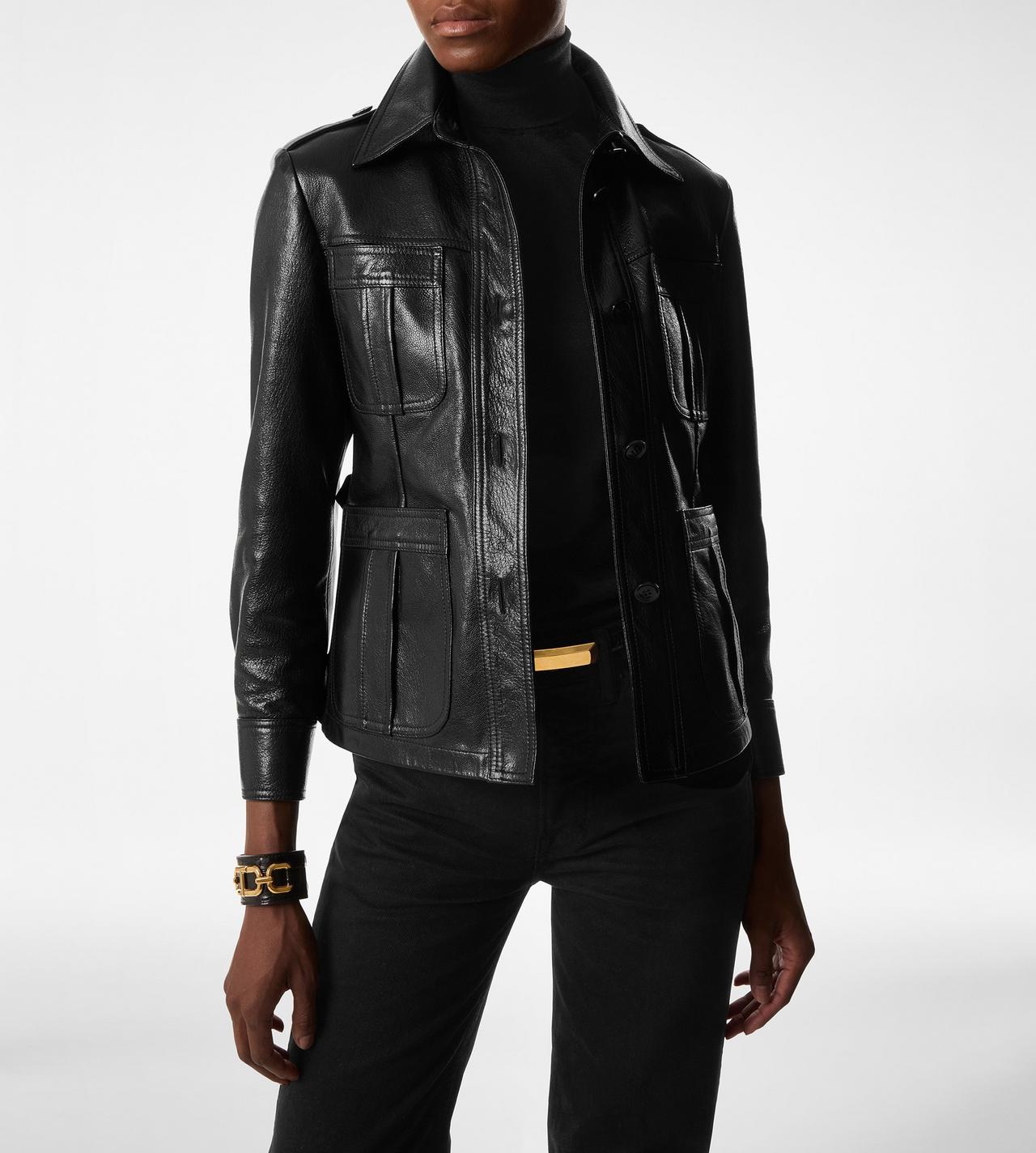 LEATHER FIELD JACKET image number 1