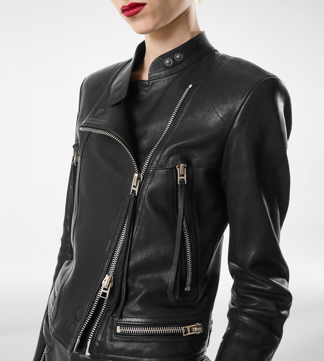 STEAM FINISHED NAPPA RACER JACKET image number 1