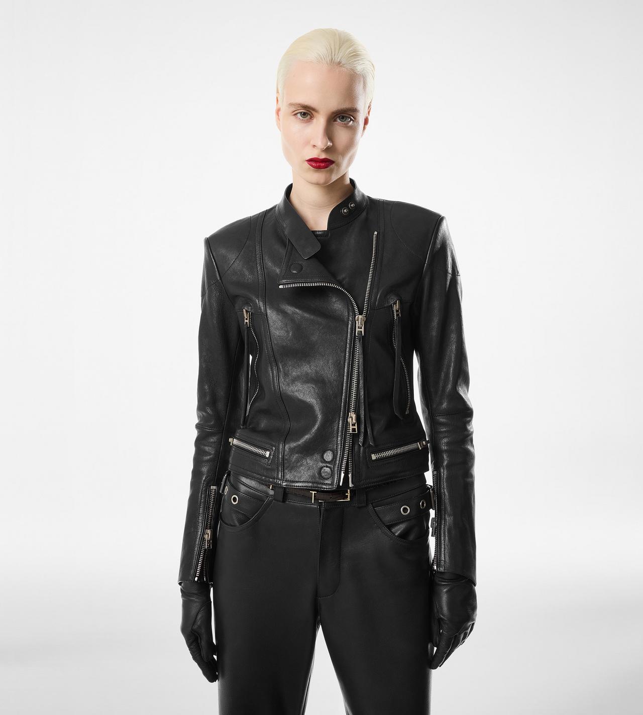 STEAM FINISHED NAPPA RACER JACKET image number 3