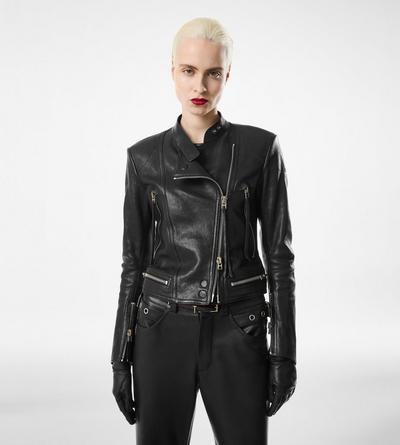STEAM FINISHED NAPPA RACER JACKET image number 3