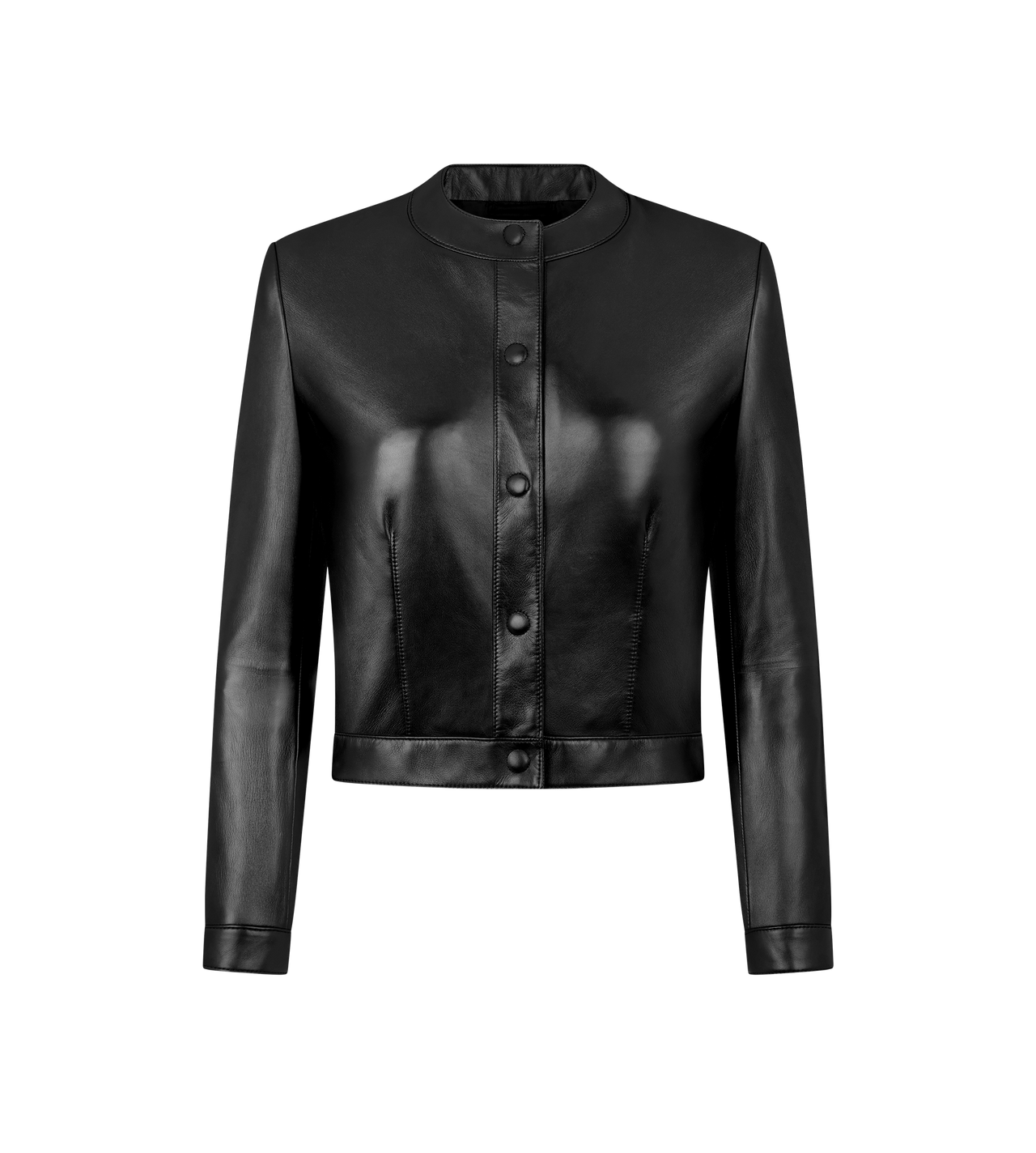NAPPA LEATHER CARDIGAN JACKET image number 0