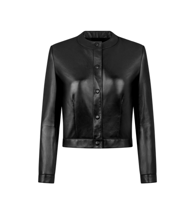 NAPPA LEATHER CARDIGAN JACKET image number 0