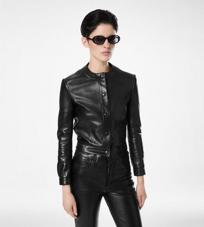 NAPPA LEATHER CARDIGAN JACKET image number 3