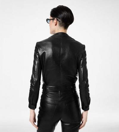 NAPPA LEATHER CARDIGAN JACKET image number 4