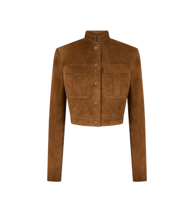 FULL GRAIN LAMB SUEDE OFFICER JACKET image number 0
