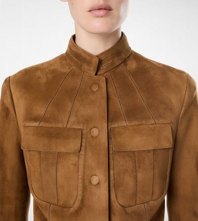 FULL GRAIN LAMB SUEDE OFFICER JACKET image number 1