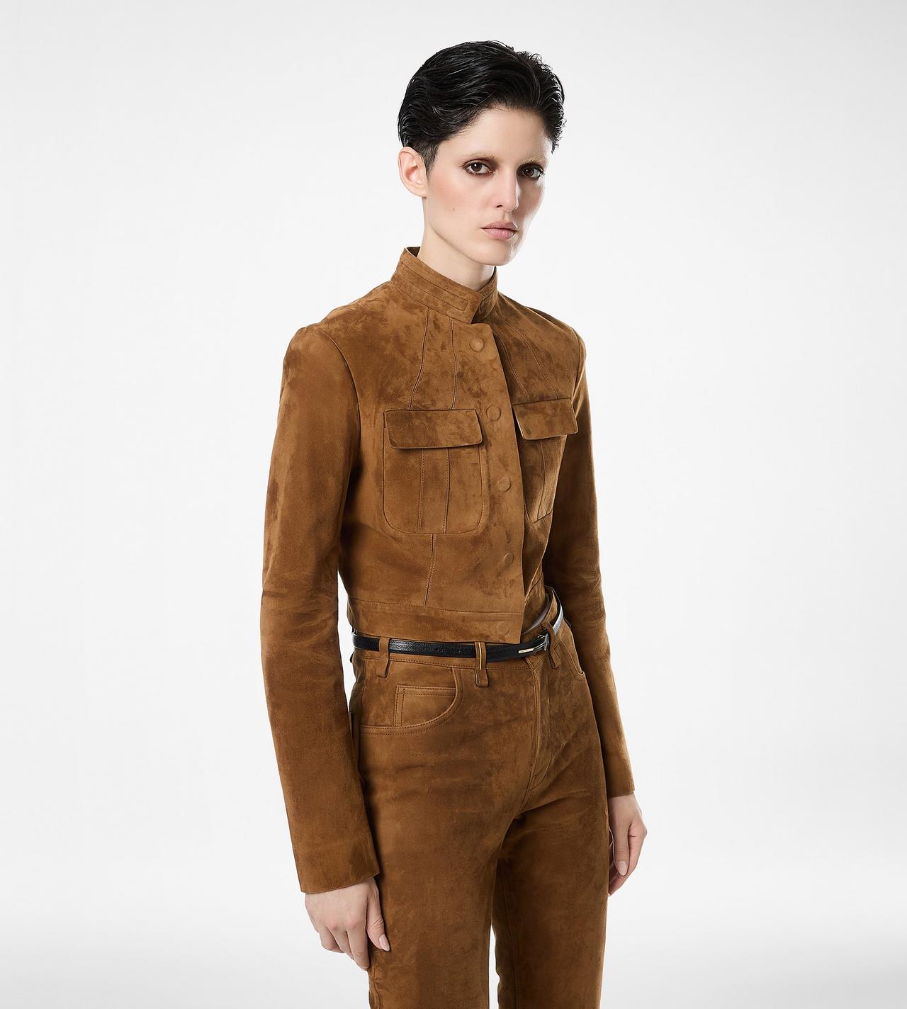 FULL GRAIN LAMB SUEDE OFFICER JACKET image number 3