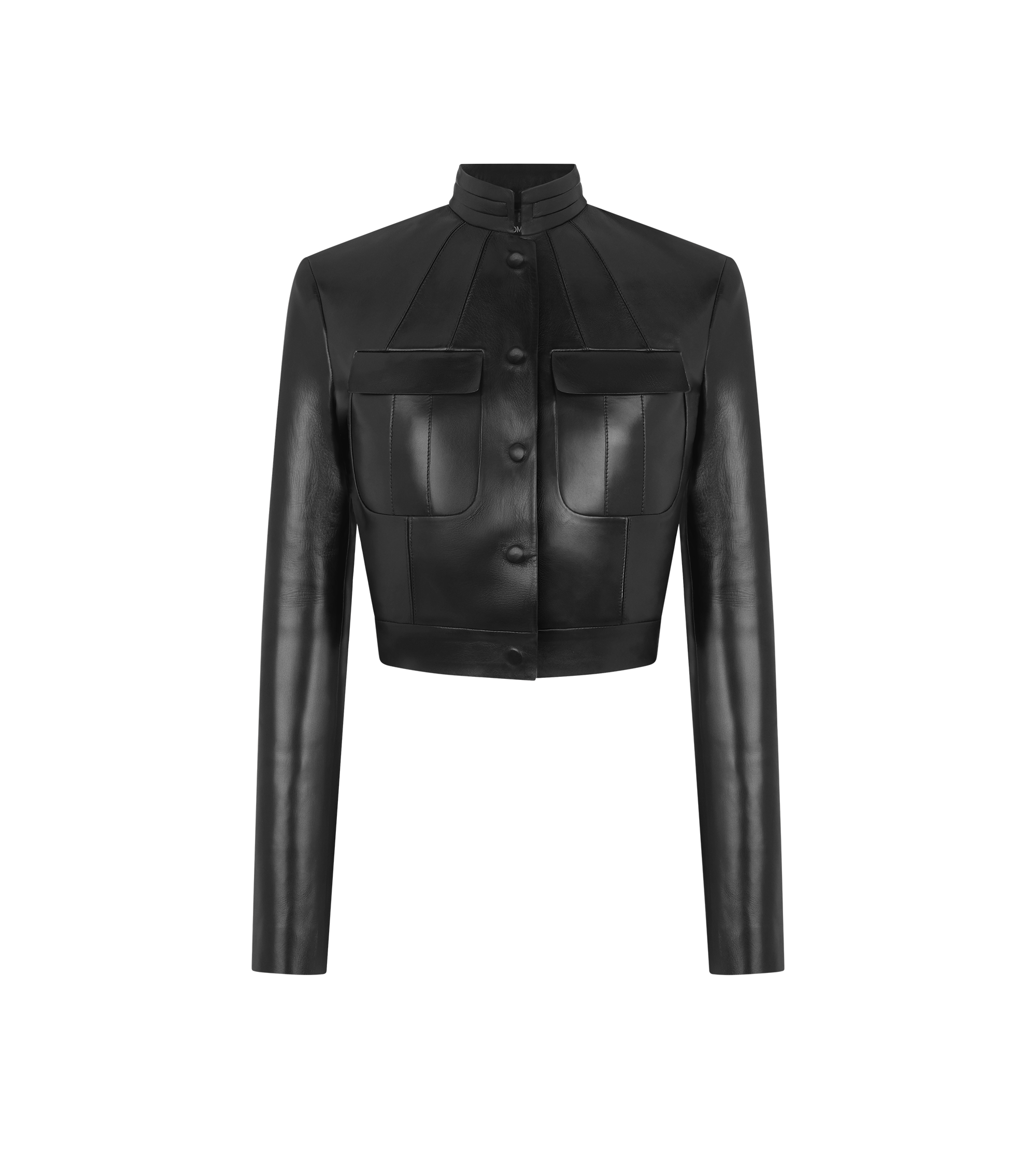 BONDED NAPPA LEATHER OFFICER JACKET