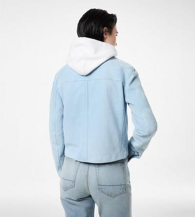 SOFT LAMB SUEDE OVERSHIRT JACKET image number 4