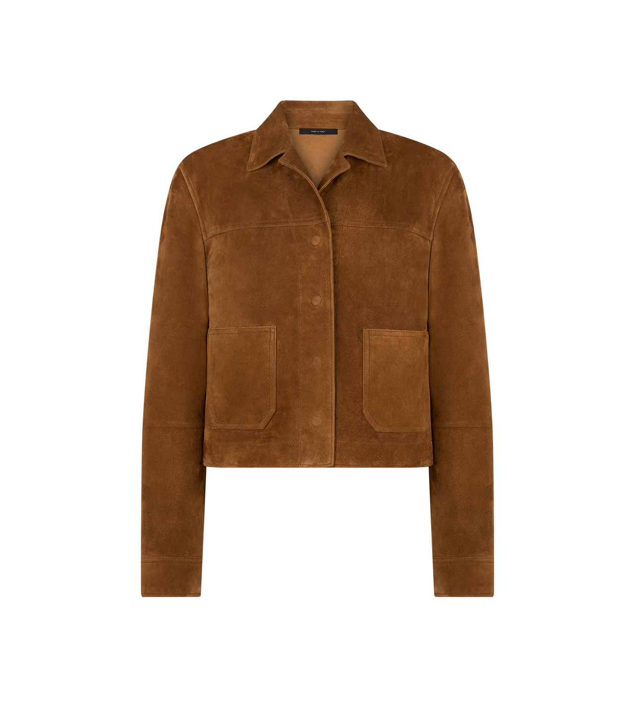 FULL GRAIN LAMB SUEDE OVERSHIRT JACKET WITH TF DEBOSSED LOGO image number 0