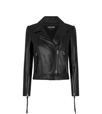 NAPPA LEATHER BIKER JACKET WITH T-TRIM