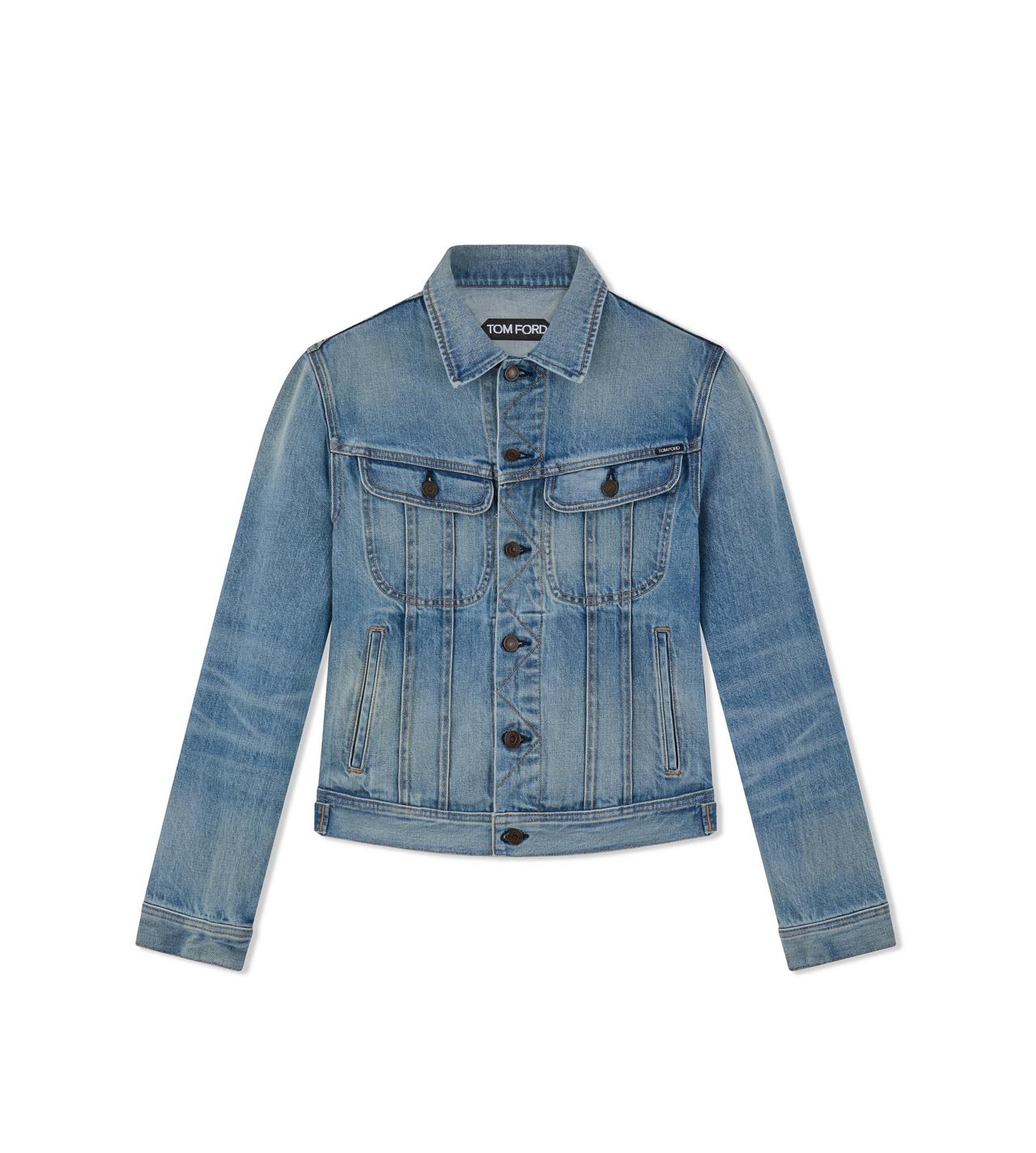 AGED LIGHT WASH ICON DENIM JACKET image number 0