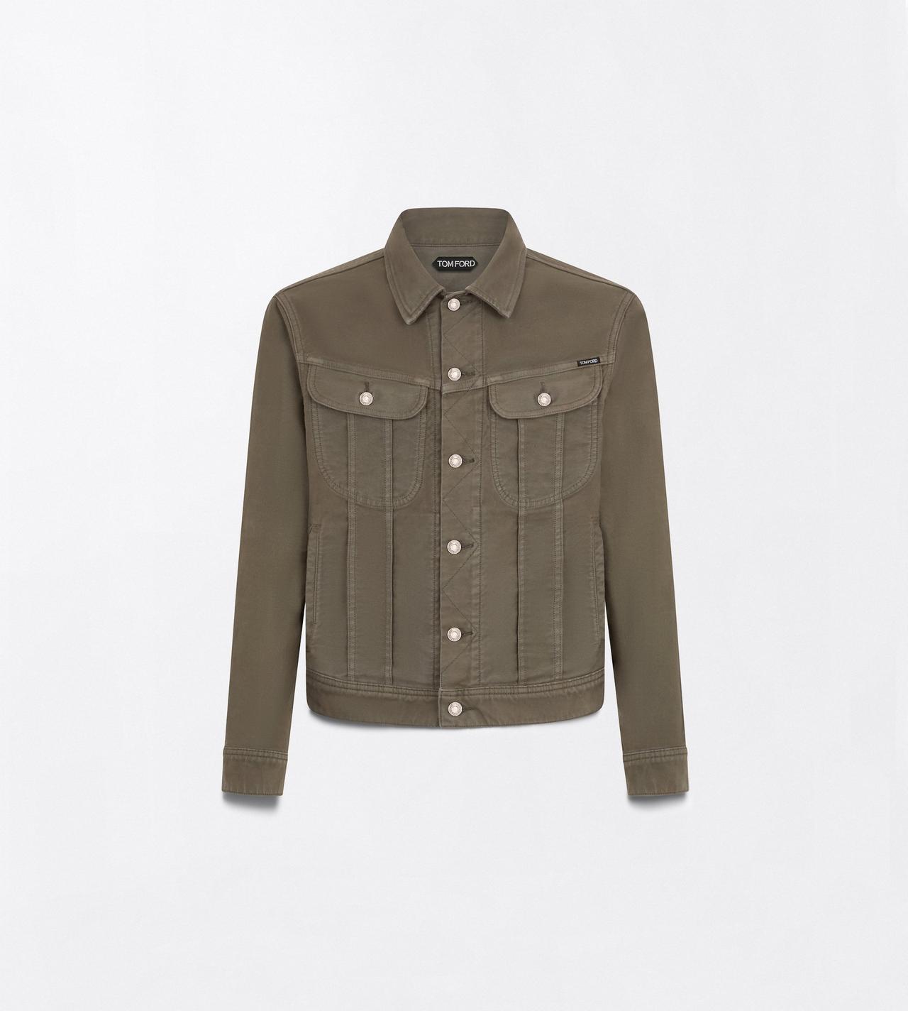 TOM FORD DENIM TITANIUM MOLESKIN DENIM ICON JACKET