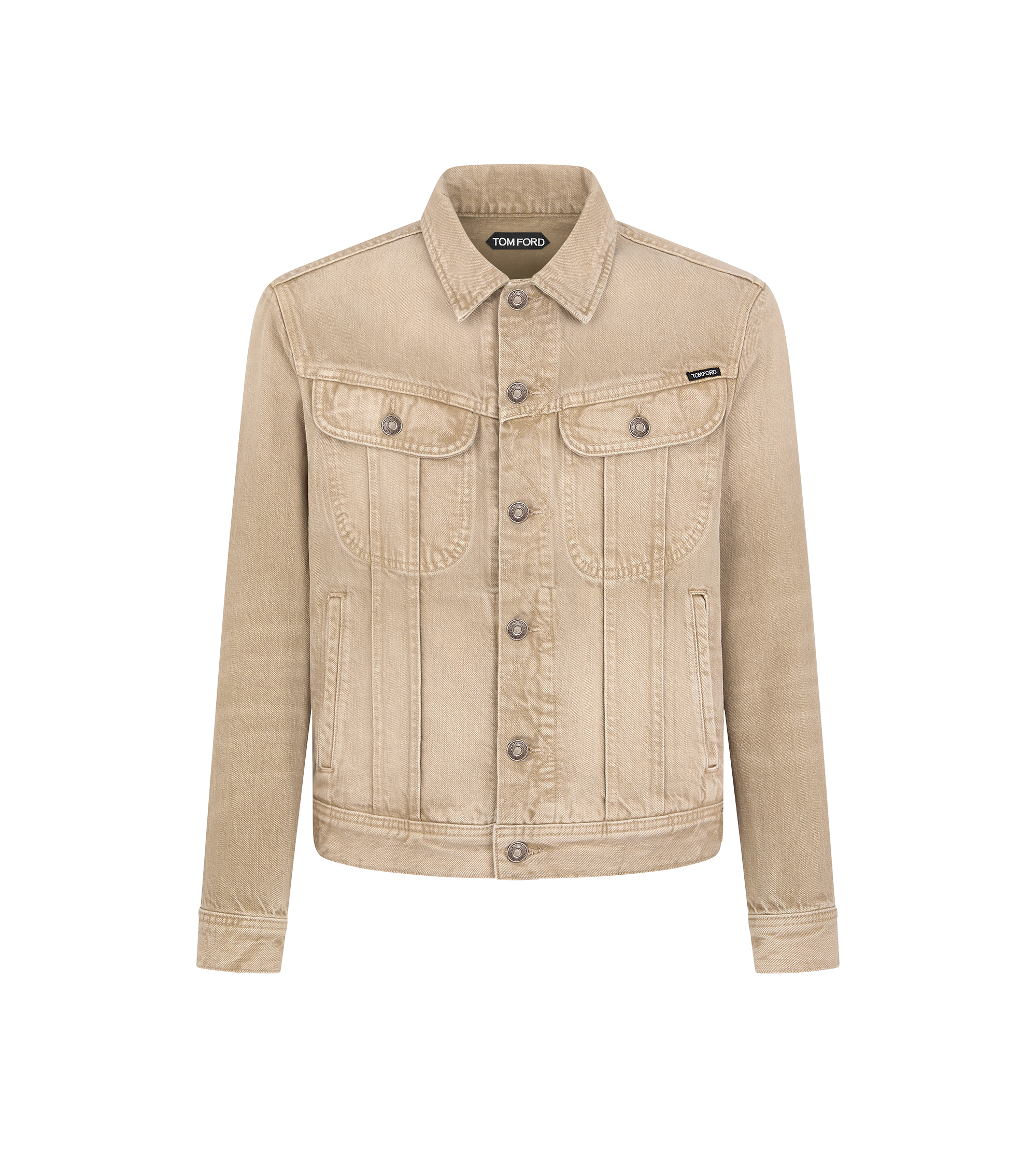 WASHED SAND ICON DENIM JACKET | TOM FORD Fashion