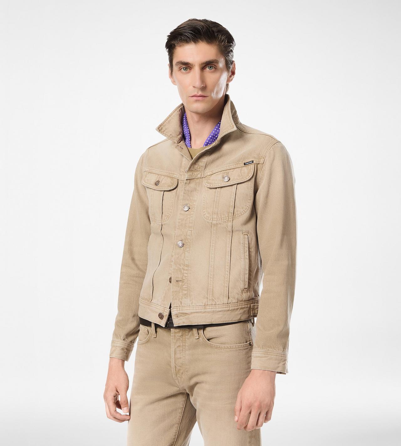 WASHED SAND ICON DENIM JACKET image number 3