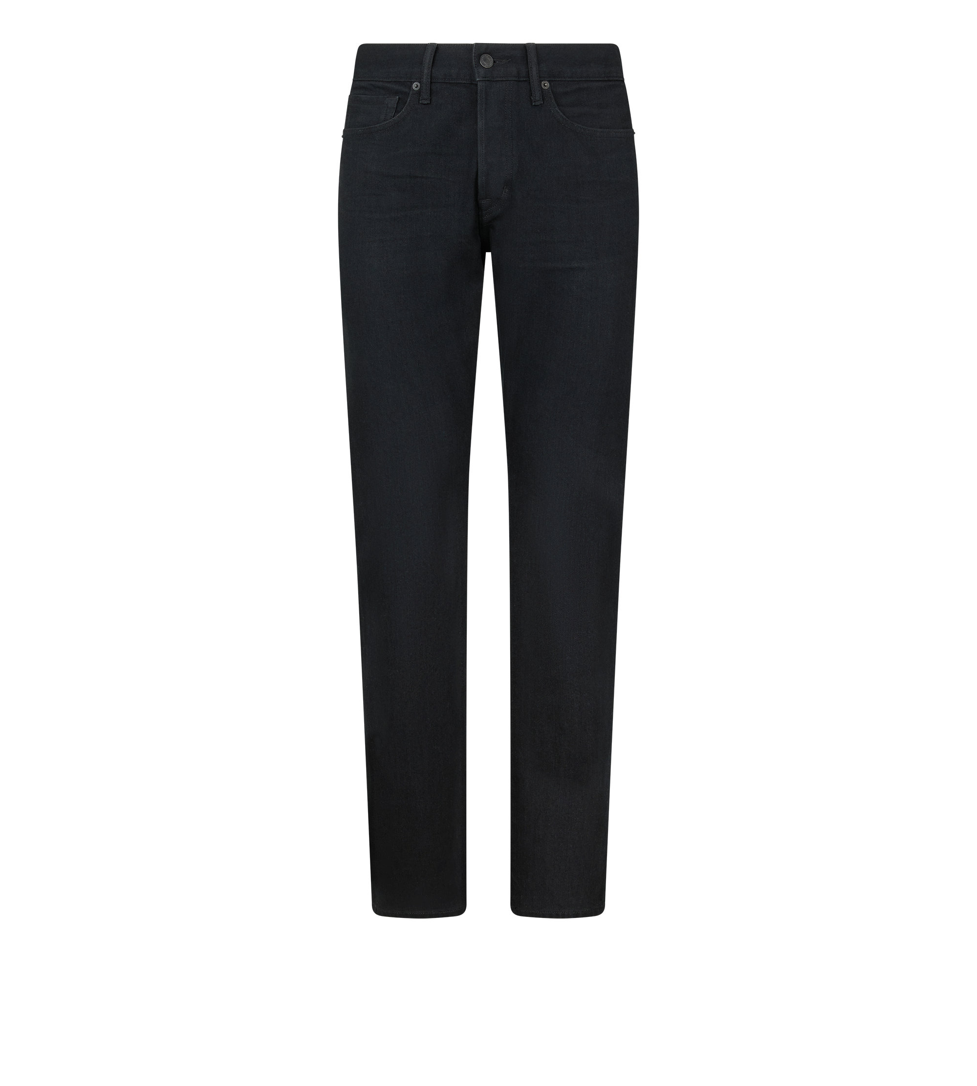 BLACK STRETCH STRAIGHT FIT DENIM