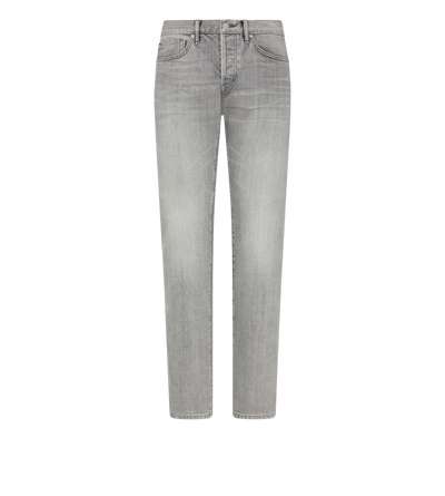 GREY STRETCH STRAIGHT FIT DENIM