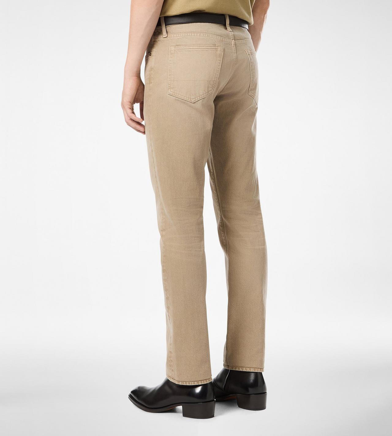 WASHED SAND STRAIGHT FIT DENIM image number 3