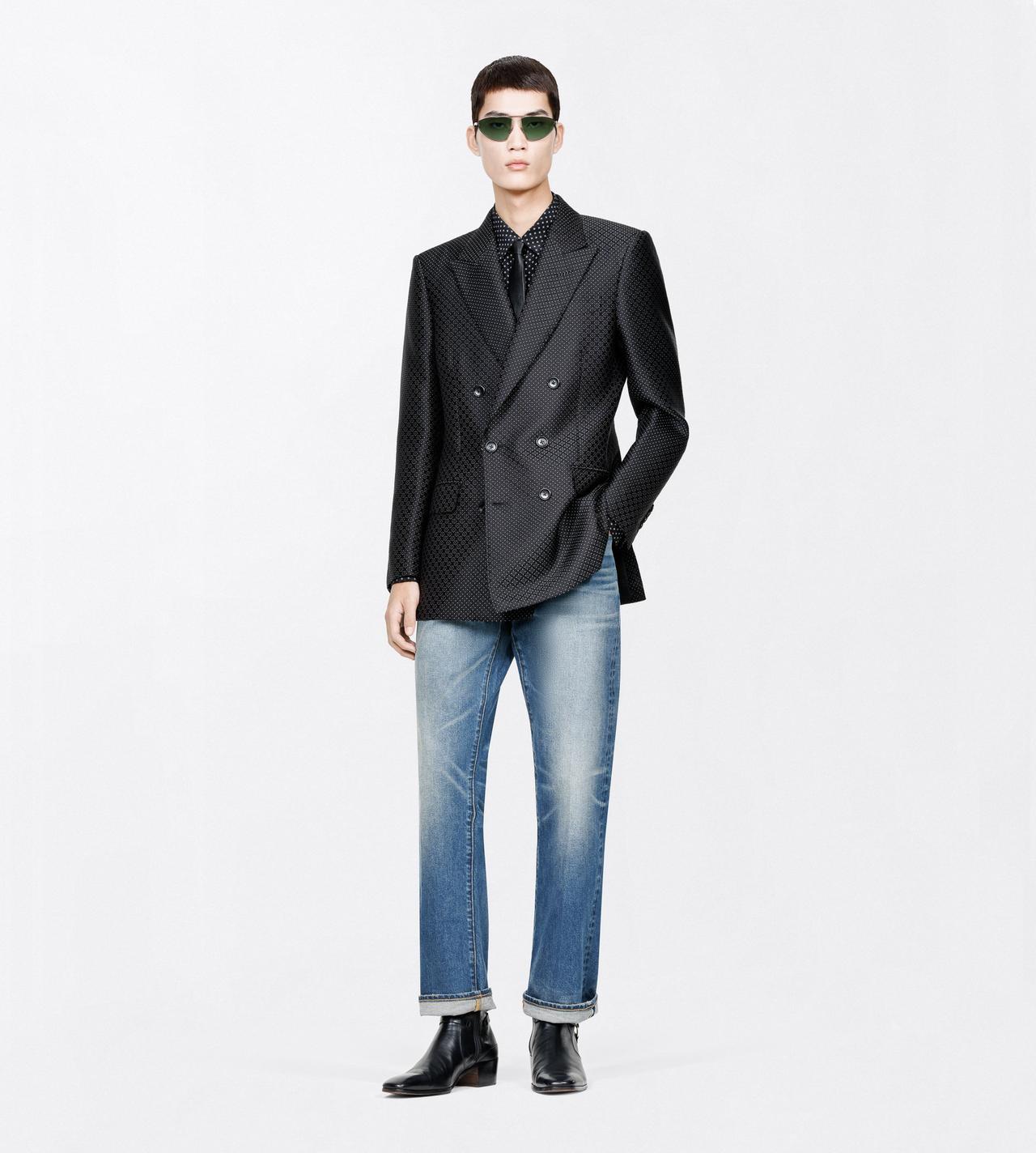 TOM FORD DENIM WASHED INDIGO WASHED INDIGO 50'S STRAIGHT FIT DENIM JEANS