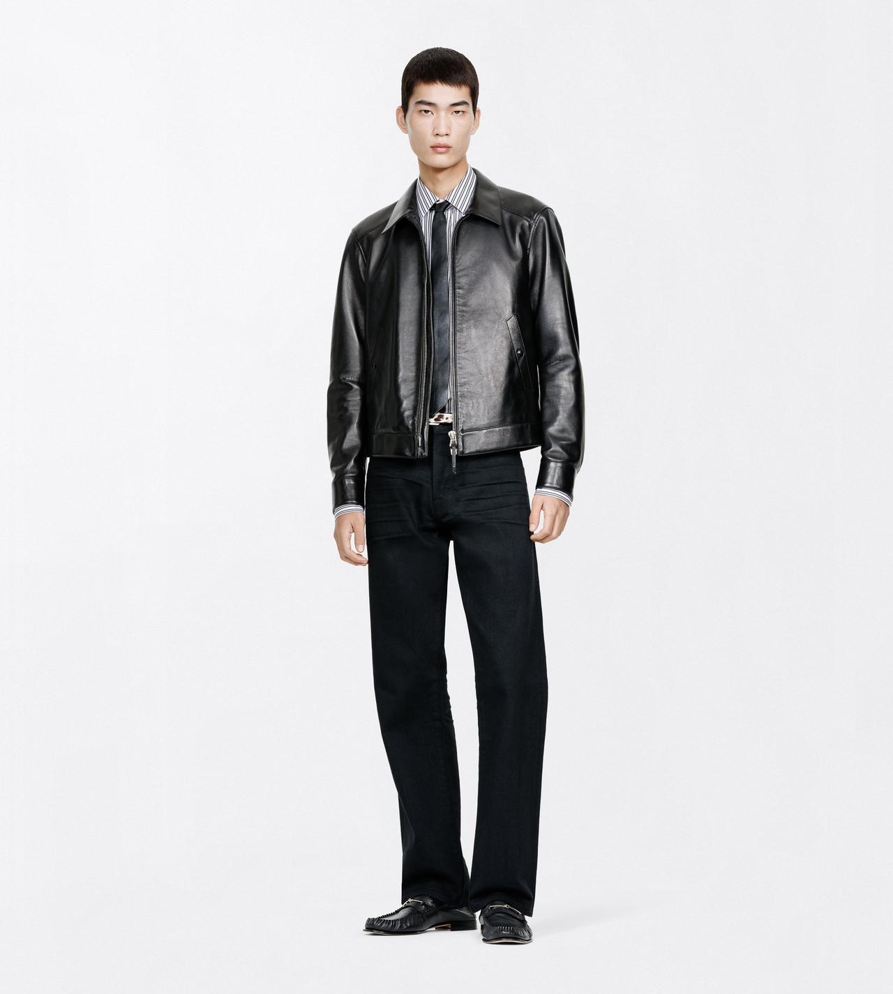 TOM FORD DENIM WASHED BLACK WASHED BLACK 50'S STRAIGHT FIT DENIM JEANS