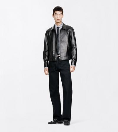 TOM FORD DENIM WASHED BLACK WASHED BLACK 50'S STRAIGHT FIT DENIM JEANS