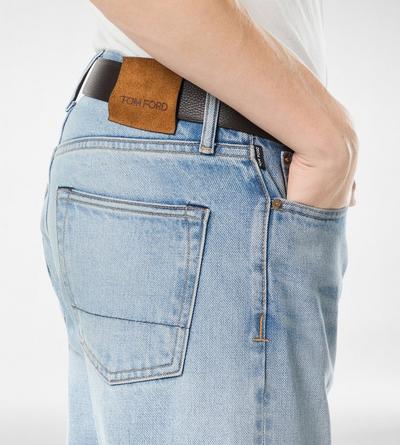 TOM FORD DENIM PALE BLUE DENIM PALE BLUE 50'S STRAIGHT FIT DENIM