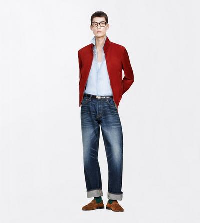TOM FORD DENIM INDIGO INDIGO 50'S STRAIGHT FIT DENIM JEANS