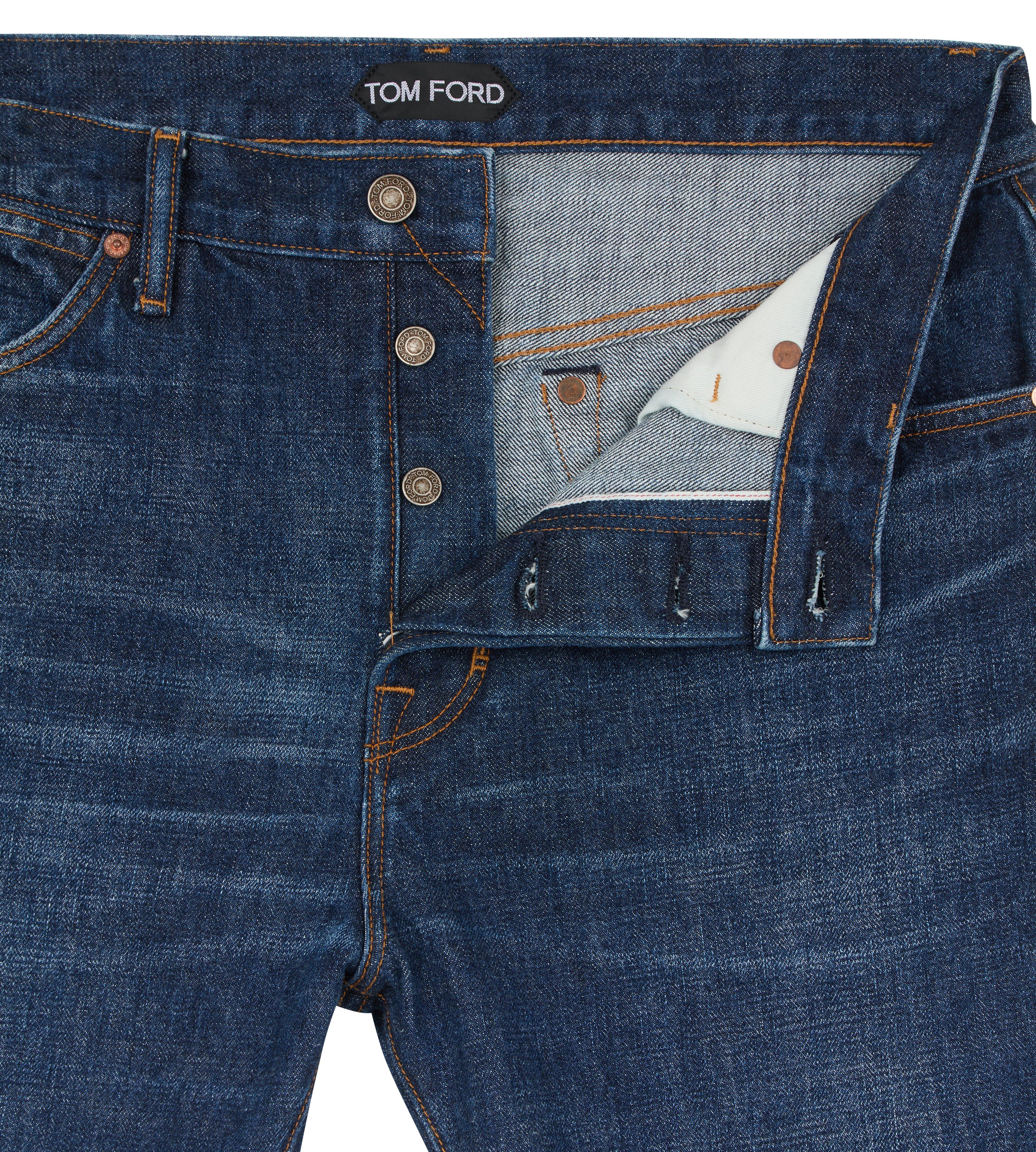 INDIGO SELVEDGE STANDARD FIT DENIM | Tom Ford Fashion