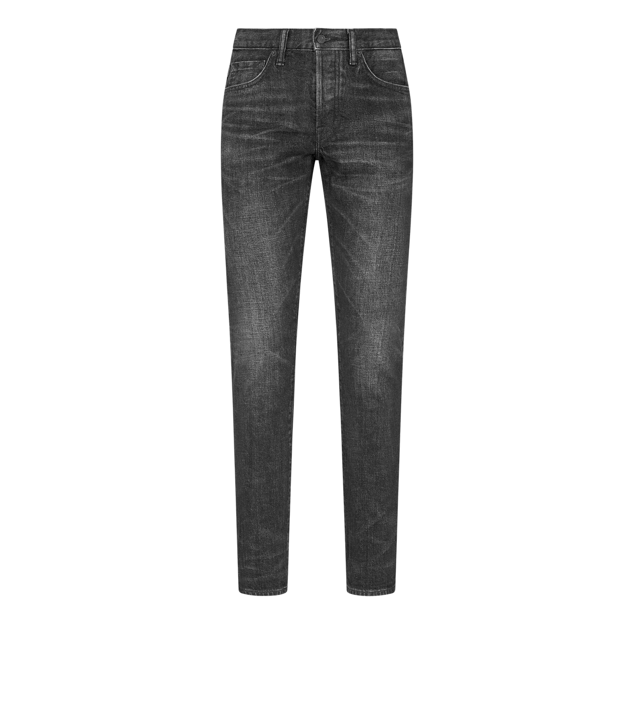 BLACK STRETCH SLIM FIT SELVEDGE DENIM image number 0