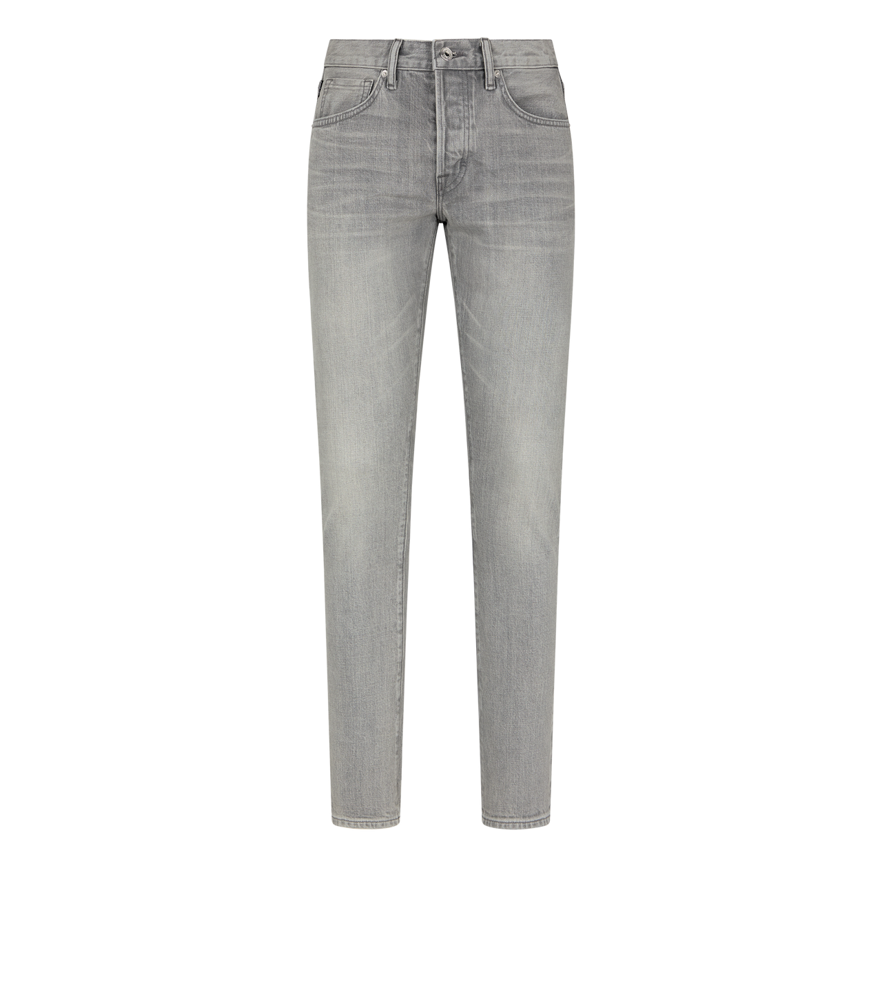 GREY STRETCH SLIM FIT SELVEDGE DENIM image number 0