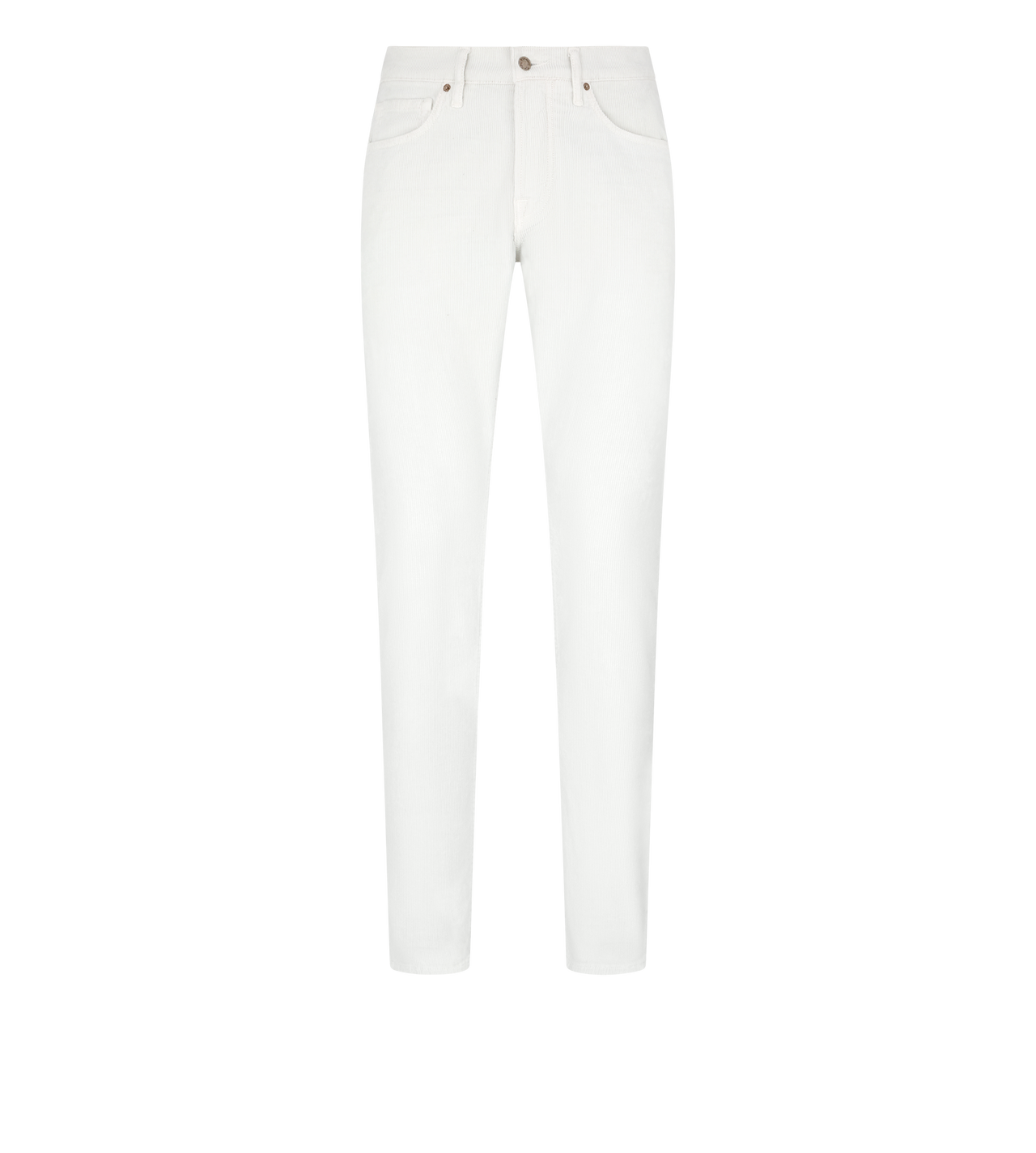 TOM FORD DENIM WHITE 12 WAVES CORD STRETCH SLIM FIT DENIM