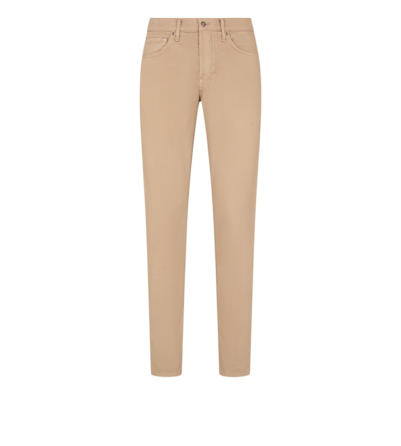 TOM FORD DENIM KHAKI BEIGE STRETCH TWILL SLIM FIT DENIM