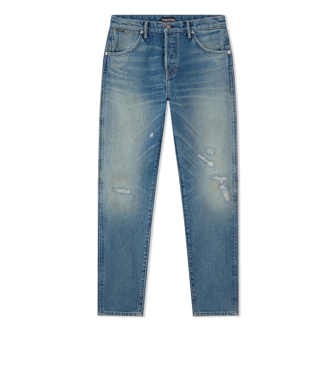 SUMMER BLUE TAPERED FIT JEANS