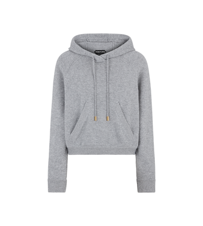 SOFT CASHMERE KNIT HOODED TOP