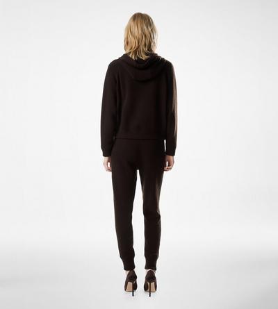 TOM FORD CASHMERE CHOCOLATE SOFT CASHMERE KNIT HOODED TOP