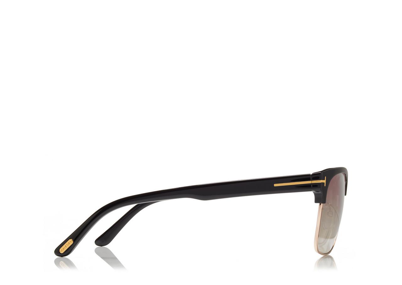 TOM FORD Acetate BLACK RIVER VINTAGE SQUARE SUNGLASSES