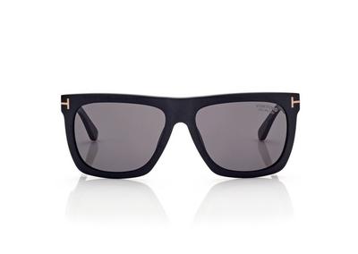 TOM FORD ACETATE MATTE BLACK / SMOKE POLARIZED MORGAN SUNGLASSES