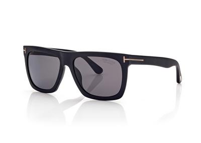 TOM FORD ACETATE MATTE BLACK / SMOKE POLARIZED MORGAN SUNGLASSES