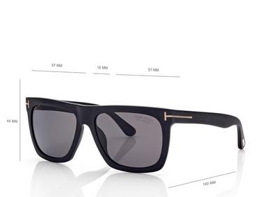 TOM FORD ACETATE MATTE BLACK / SMOKE POLARIZED MORGAN SUNGLASSES