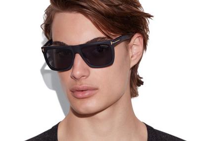TOM FORD ACETATE MATTE BLACK / SMOKE POLARIZED MORGAN SUNGLASSES