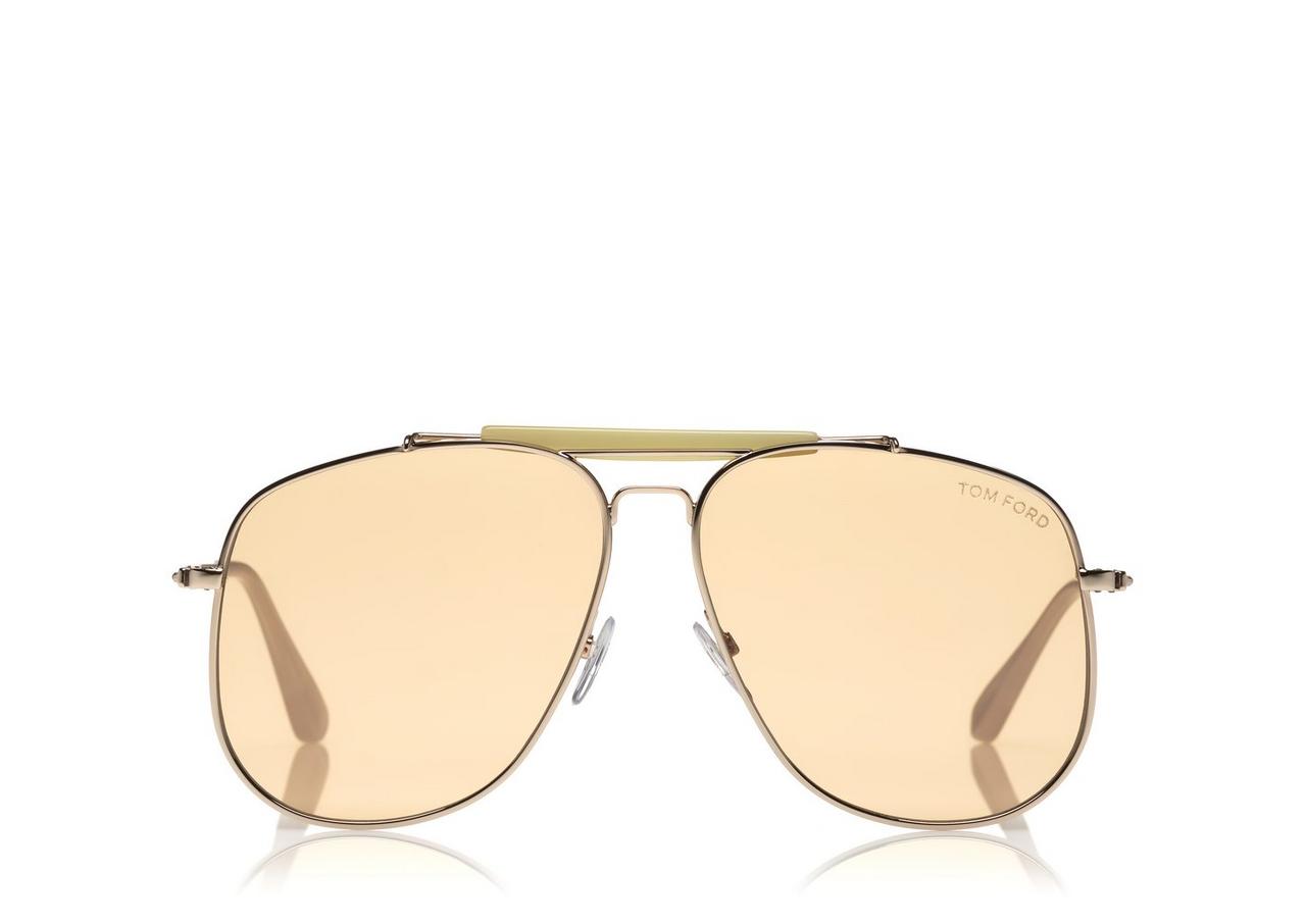 Tom ford connor store sunglasses gold