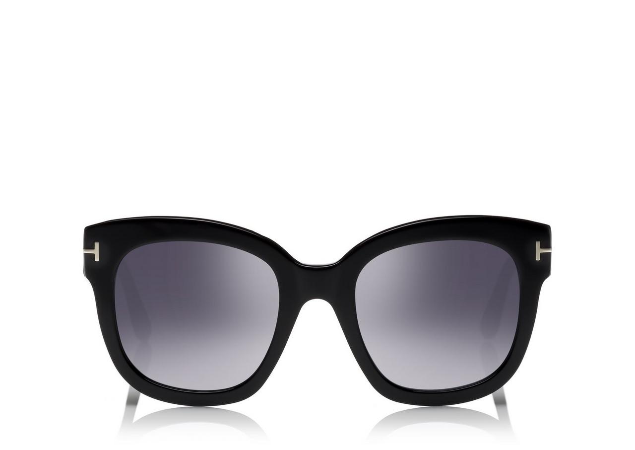 Eyeglasses Tom Ford FT 5826 -B 052 Dark Havana,t Logo/Blue Block Lenses  at  Women's Clothing store