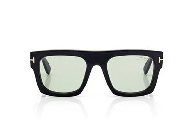 TOM FORD OM SHINY BLACK  / GREEN LUNETTES DE SOLEIL FAUSTO
