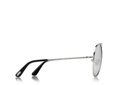サングラス TOM FORD SS25 Unisex SUNGLASSES (FT0707/S 18C SILVER) THOMAS SUNGLASSES | Tom Ford Fashion