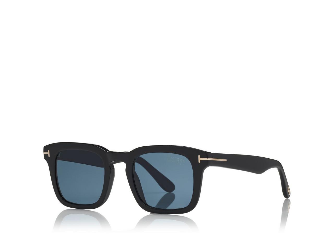 TOM FORD ACETATE SHINY BLACK  / BLUE LUNETTES DE SOLEIL DAX