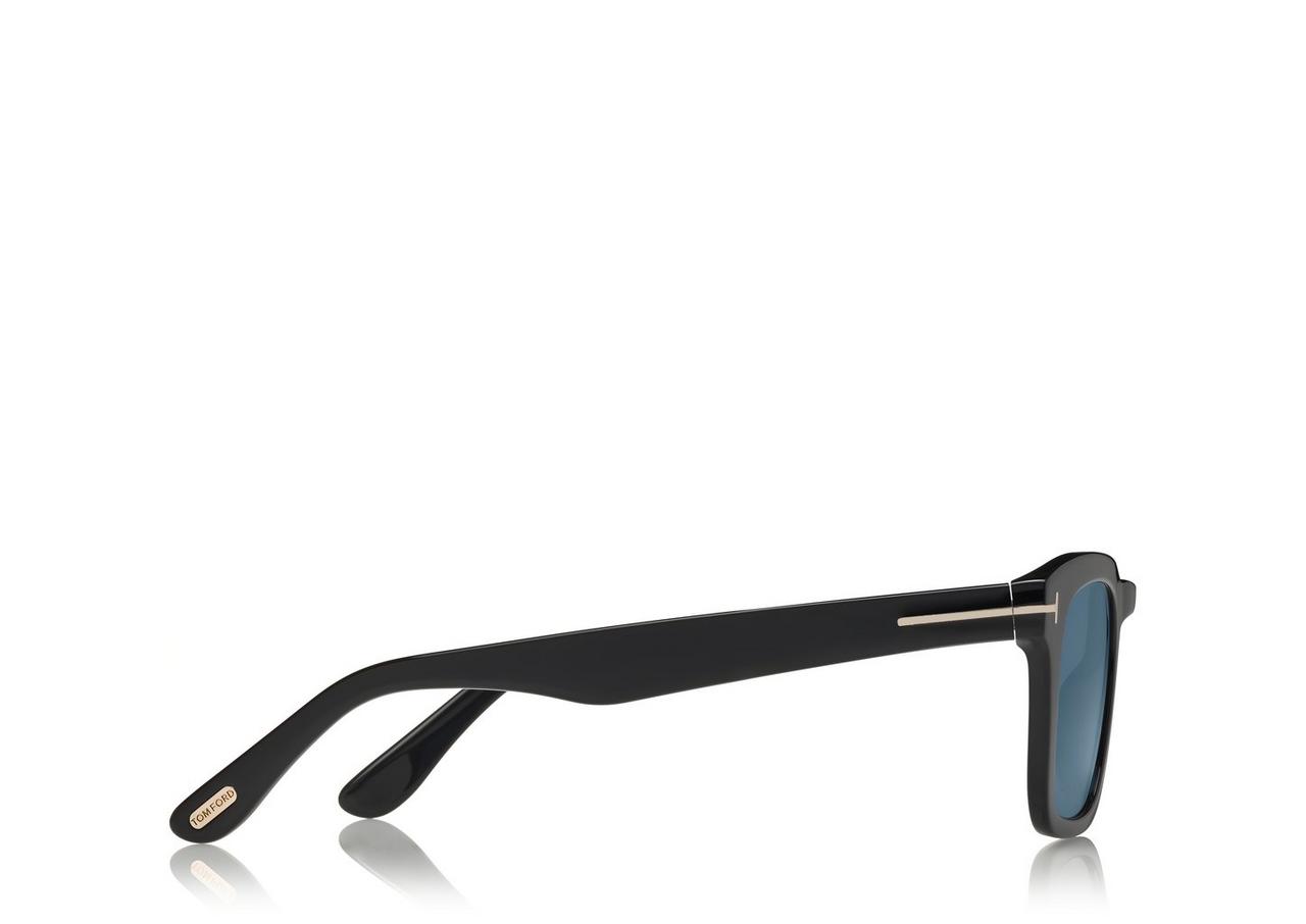 TOM FORD ACETATE SHINY BLACK  / BLUE LUNETTES DE SOLEIL DAX