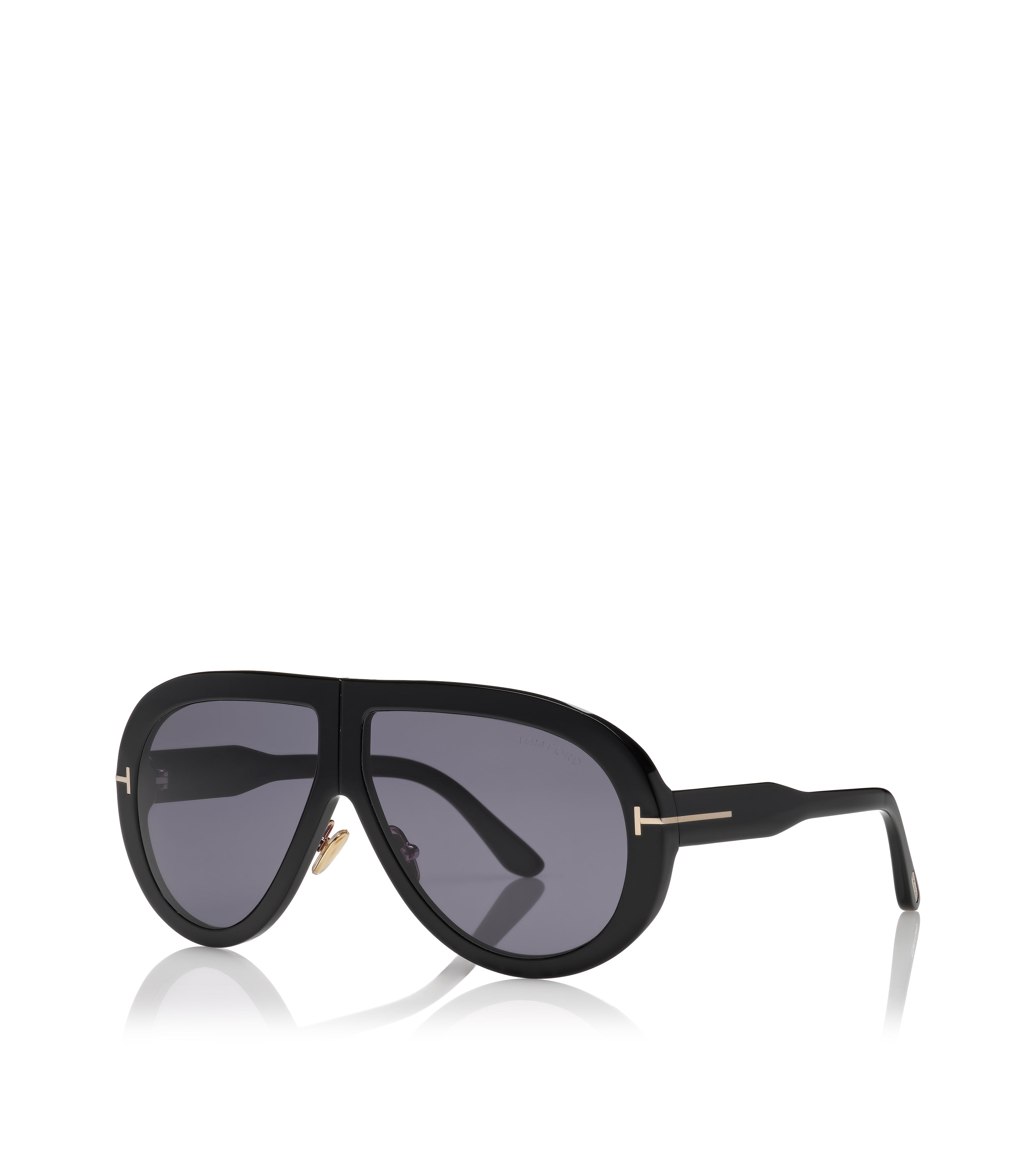 Jet Black Round Acetate Sunglasses Online - Full-Rim - Shadow - 1.6 Basic Tint Lenses