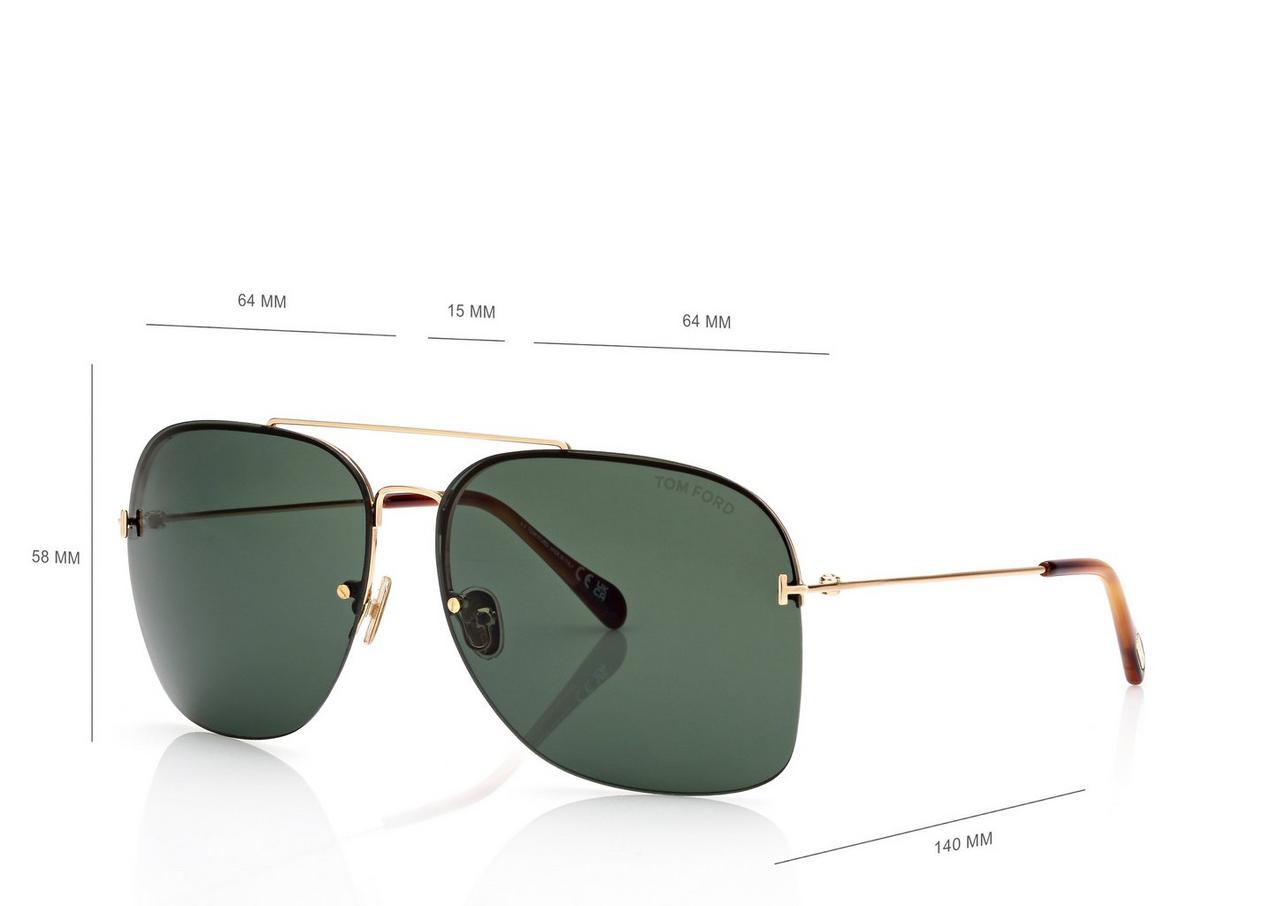 TOM FORD OM DEEP GOLD MACKENZIE SUNGLASSES